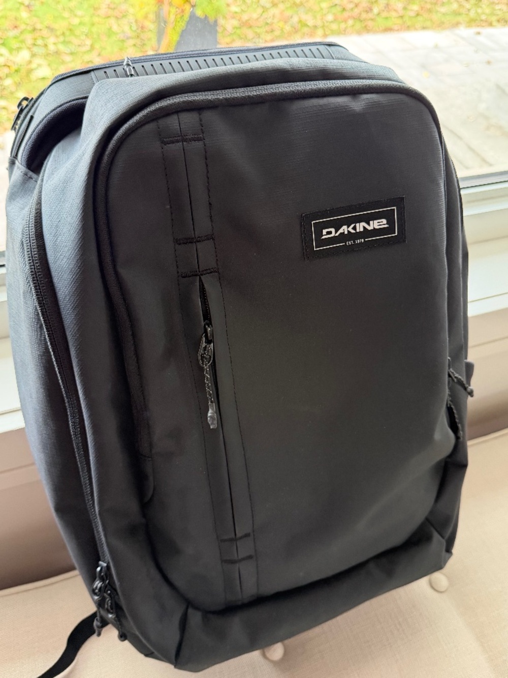 DAKINE Black Multi-Pocket Backpack | Sleek Travel, Hiking, Snow & Work Bag